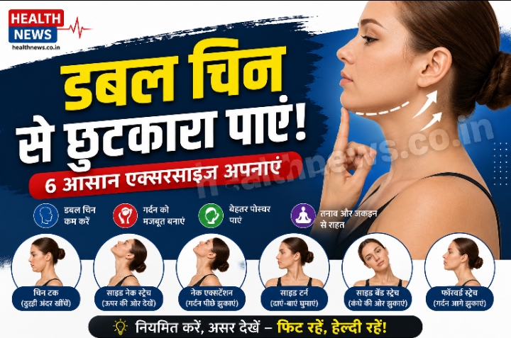 डबल चिन से छुटकारा पाने के लिए करें ये 6 आसान एक्सरसाइज, जानिए कितना असरदार है यह तरीका