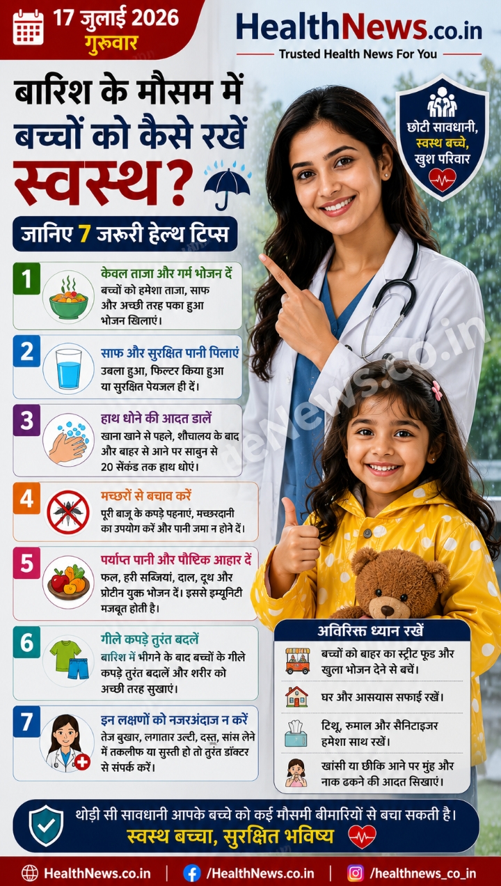 बारिश के मौसम में बच्चों को कैसे रखें स्वस्थ? जानिए 7 जरूरी हेल्थ टिप्स