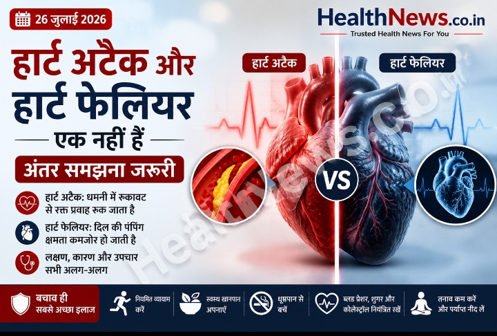 हार्ट अटैक और हार्ट फेलियर एक नहीं हैं, अंतर समझना जरूरी: विशेषज्ञ